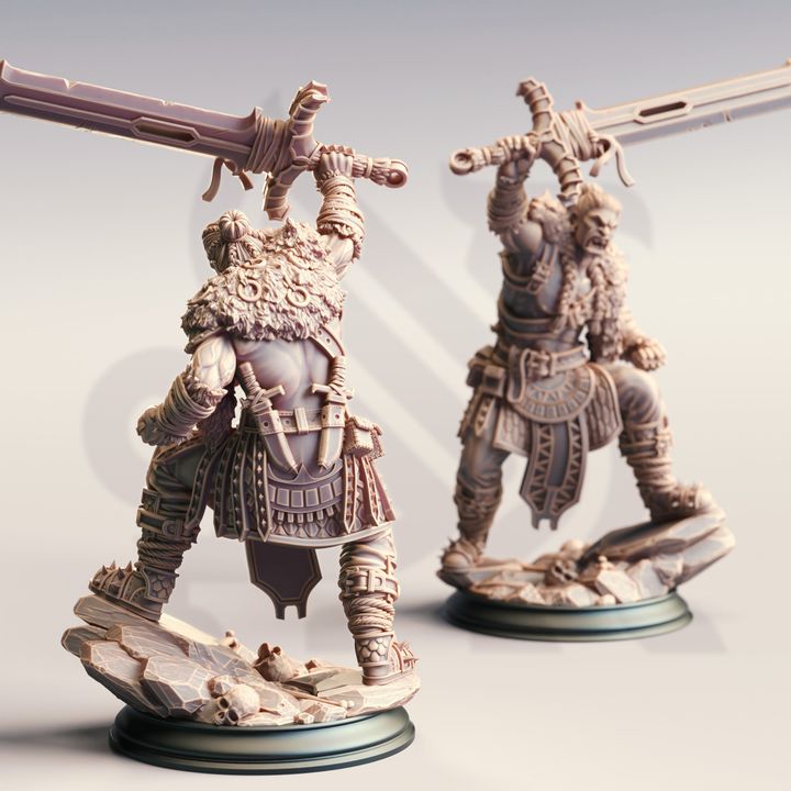 Orc Barbarian Great Sword Beast Warrior - Half-Orc Berserker by DM Stash