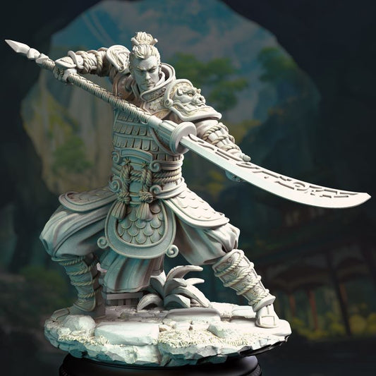 Samurai Spearman Polearm Warrior 32mm Scale - Eastern Commander by DM Stash