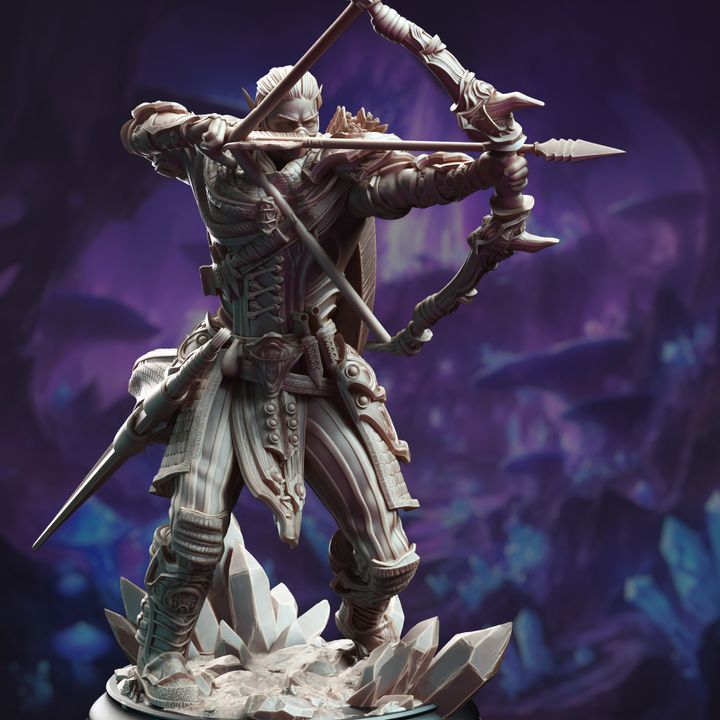Underdark Elven Archer Bowman 32mm Scale - Drow Ranger by DM Stash ...