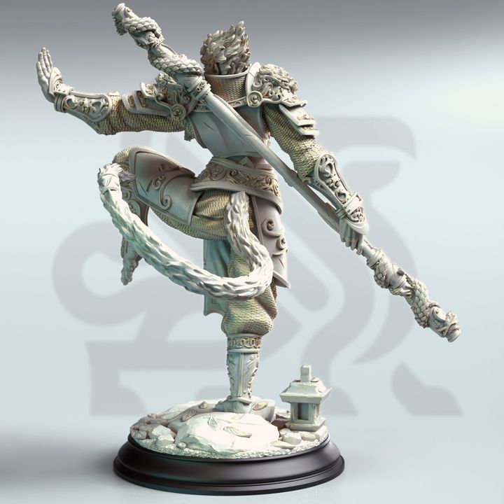 Wukong Warrior Fighter Monk Polearm 32mm Scale - Monkey King by DM Stash
