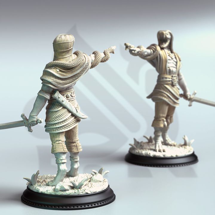Serpentfolk Mob Enemy Trio Villain 32mm Scale - Snakemen Cultists by DM Stash