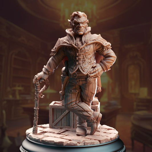 Gnome Bandit Rogue Gunslinger Villain 32mm Scale - Halfling Crime Lord by DM Stash