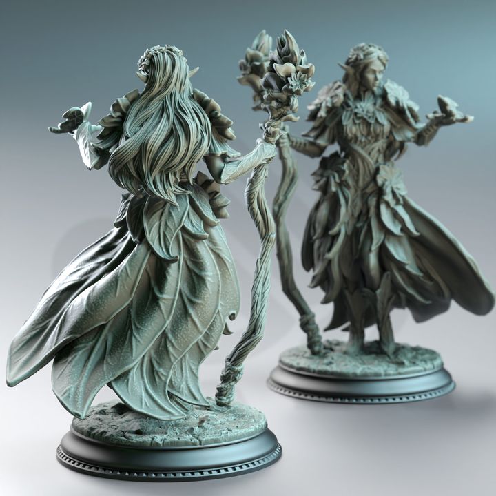 Beautiful Fey Elf Female Nature Dryad - Feywalker Elf Druid by DM Stash