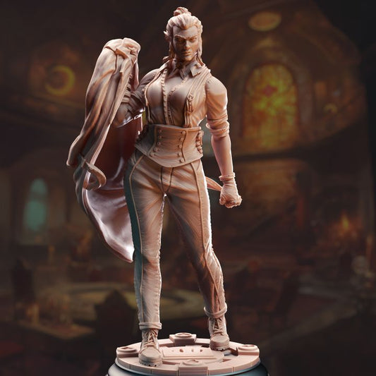 Unarmed Female Vampire Elf Drow 32mm Scale - Ygris Skullsplitter by DM Stash