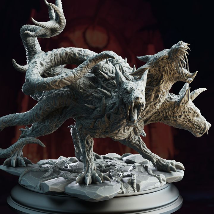 Cerberus Demonic Monster Enemy 32mm Scale - Aberrant Hellhounds by DM Stash