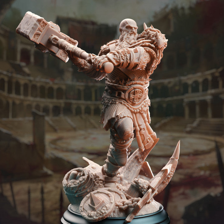 Greathammer Nordic Warrior NPC 32mm Scale - Human Berserker Barbarian by DM Stash