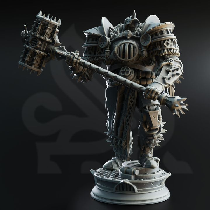 Golem Machine Giant Warhammer Guardian 32mm Scale - Warforged Colossus by DM Stash