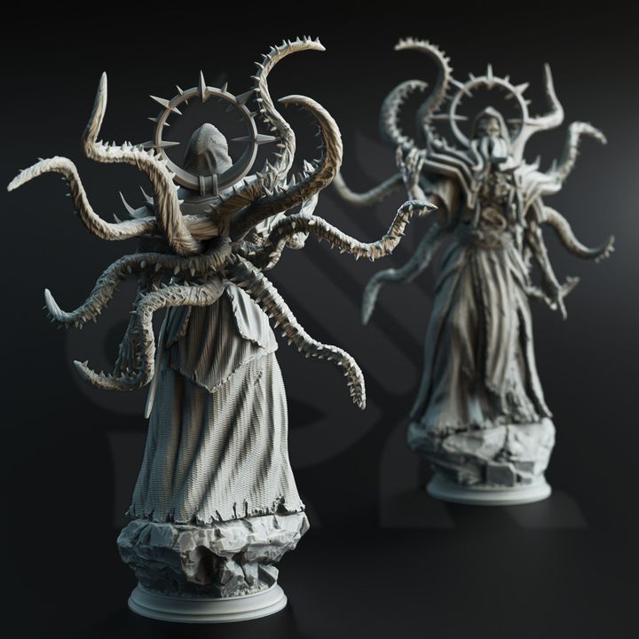Psionic Cultist Monster Large Villain Abomination 32mm Scale - Elder Lich Flayer by DM Stash