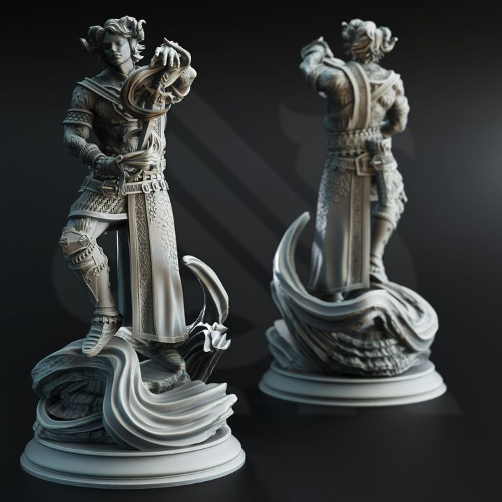 Rogue Warlock Female Soulknife 32mm Scale - Tiefling Infernal Warlock by DM Stash