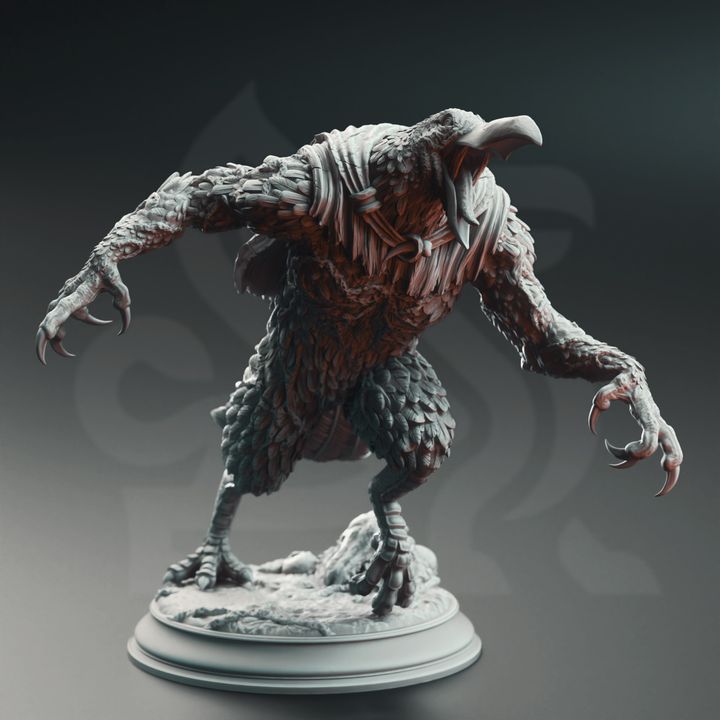 Werecrow Hybrid Abomination Monster Miniature 32mm Scale - Corvid Abominations by DM Stash