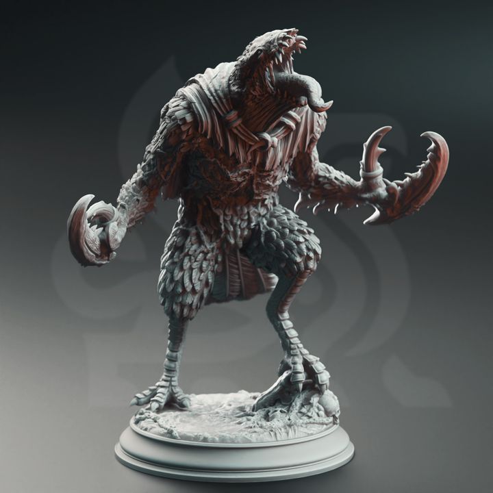 Werecrow Hybrid Abomination Monster Miniature 32mm Scale - Corvid Abominations by DM Stash