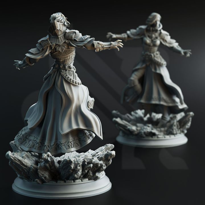 Female Vampire Lord 32mm Scale - Psionic Mindweaver Seer by DM Stash