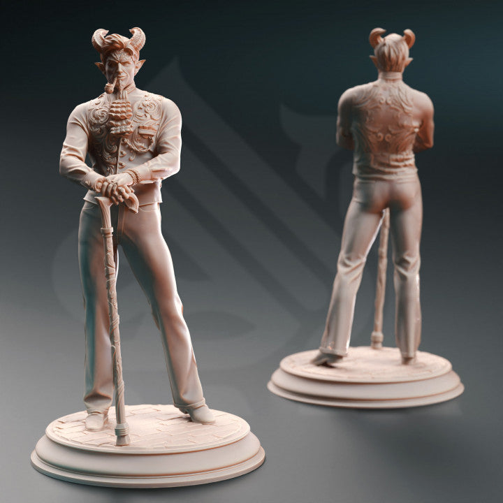 Tiefling Aristocrat Nobleman Lord NPC Miniature 32mm Scale - The Fortunate by DM Stash