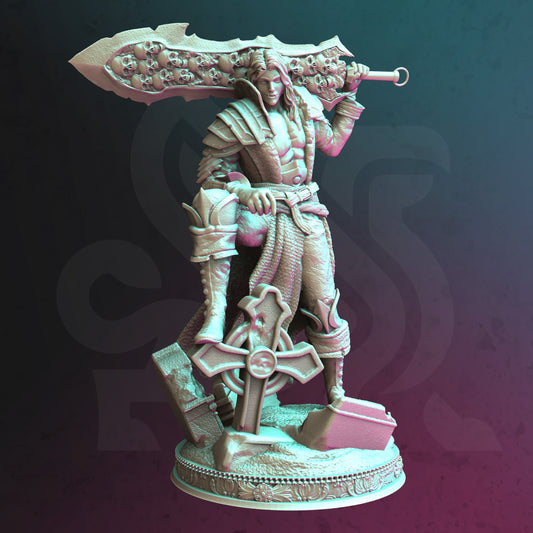 Vampiric Warrior Necromancer Paladin Villain 32mm Scale - Vampire Swordsman by DM Stash