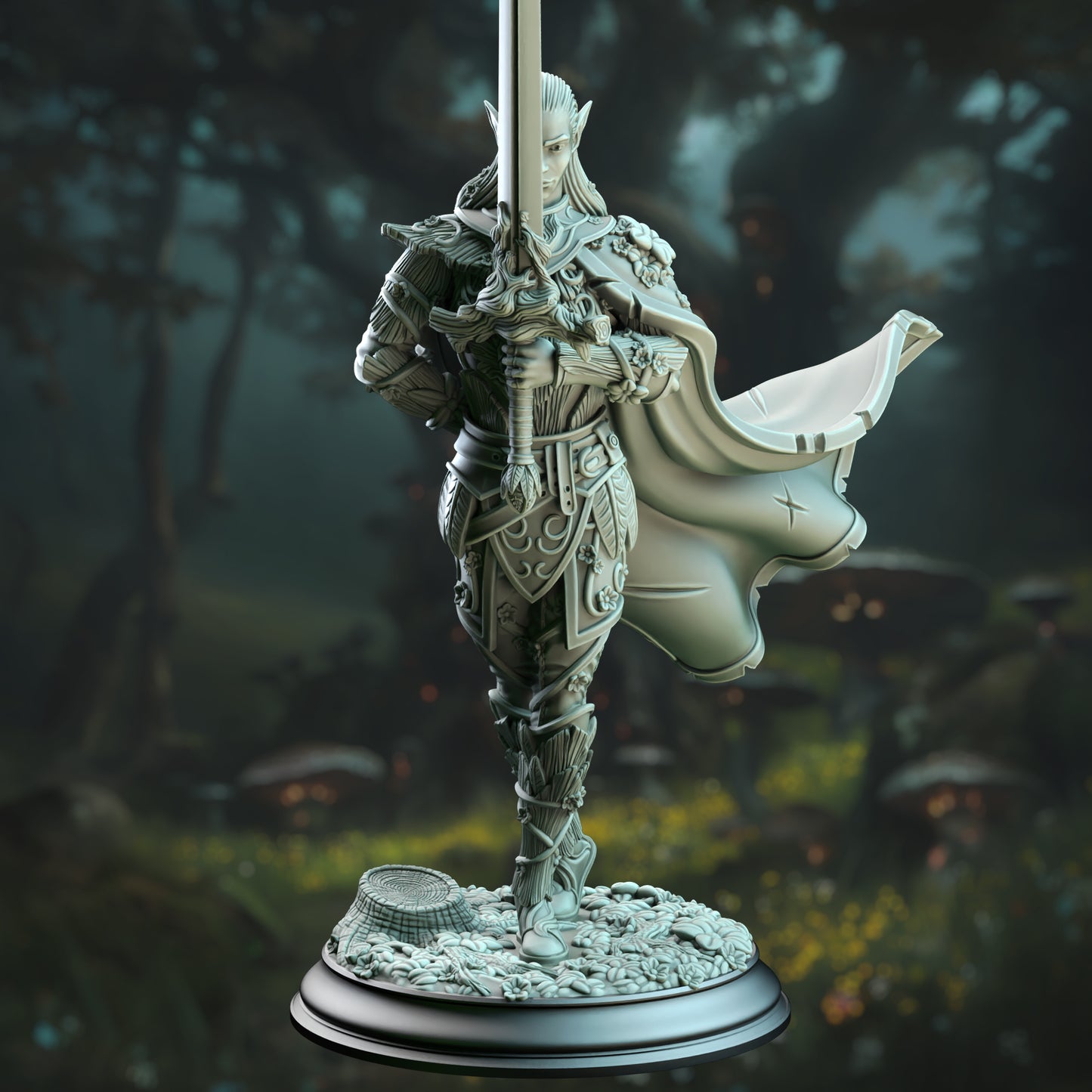 Fantasy Female Wood Elf Warrior Druid - Fey Elf Duelist by DM Stash