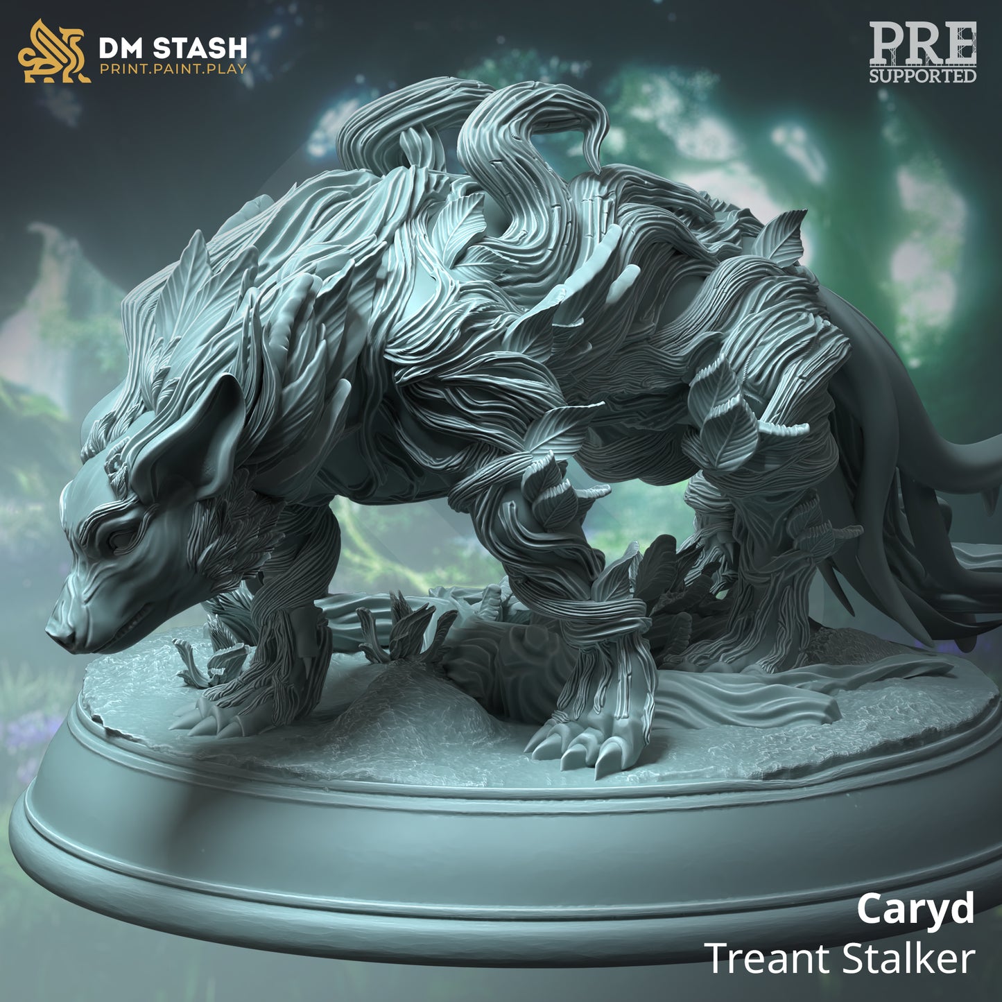 Direwolf Spirit Entity Monster NPC 32mm Scale - Fey Touched Hound by DM Stash
