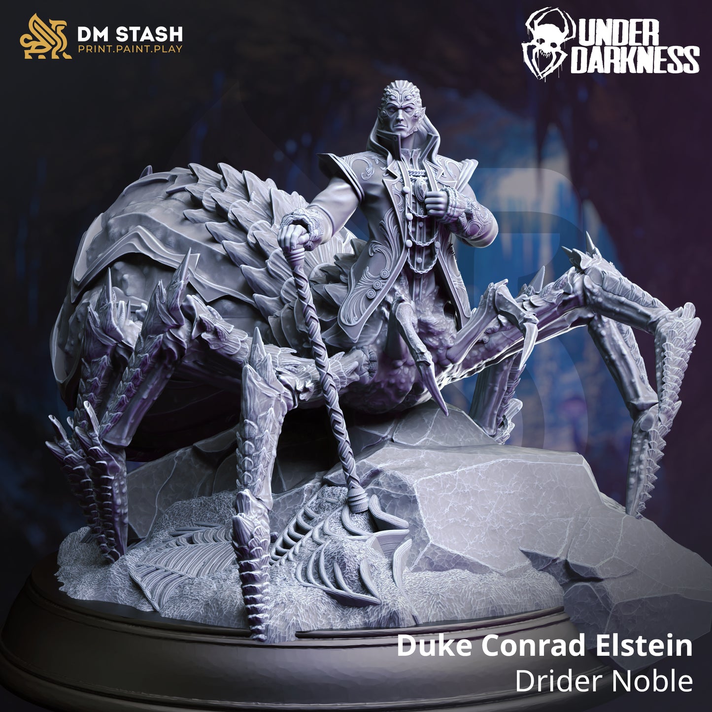 Arachnid Monster Villain Hybrid Abomination NPC 32mm Scale - Drider Noble by DM Stash