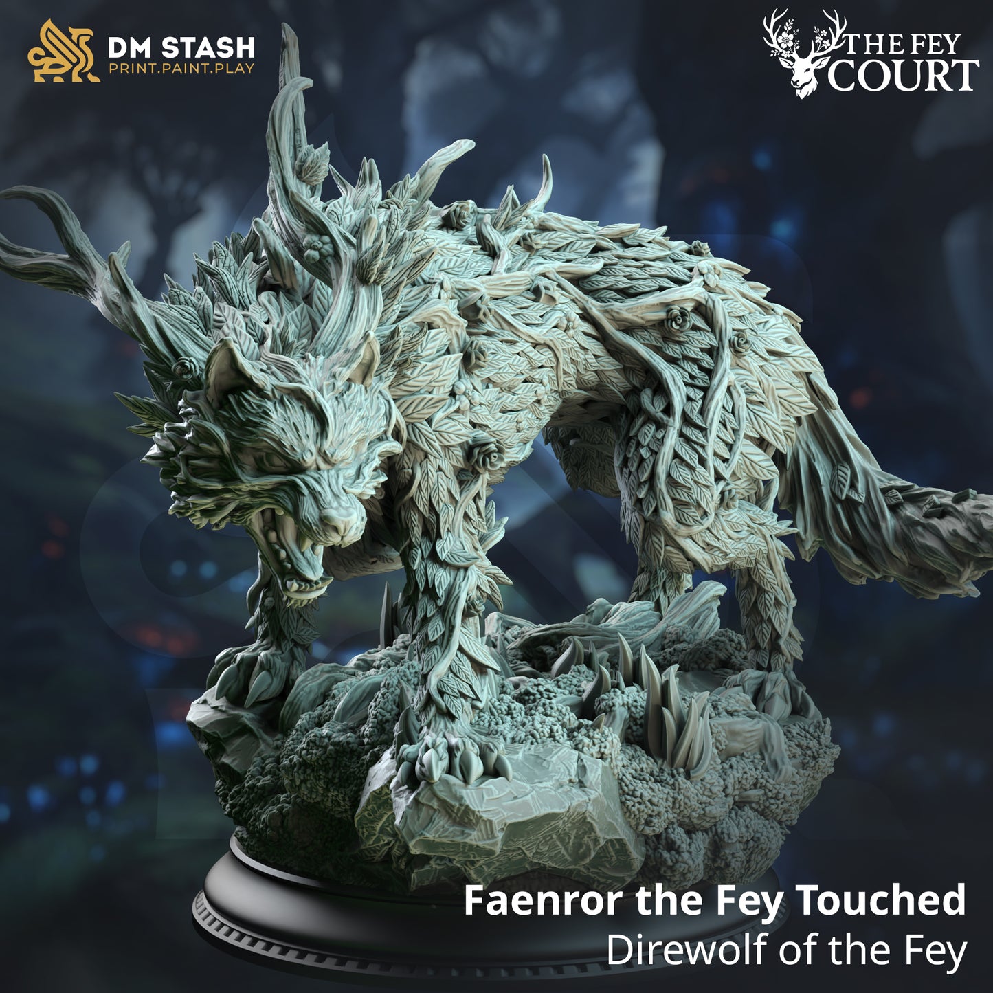 Wolf Nature Guardian Beast Deity - Direwolf of the Fey by DM Stash