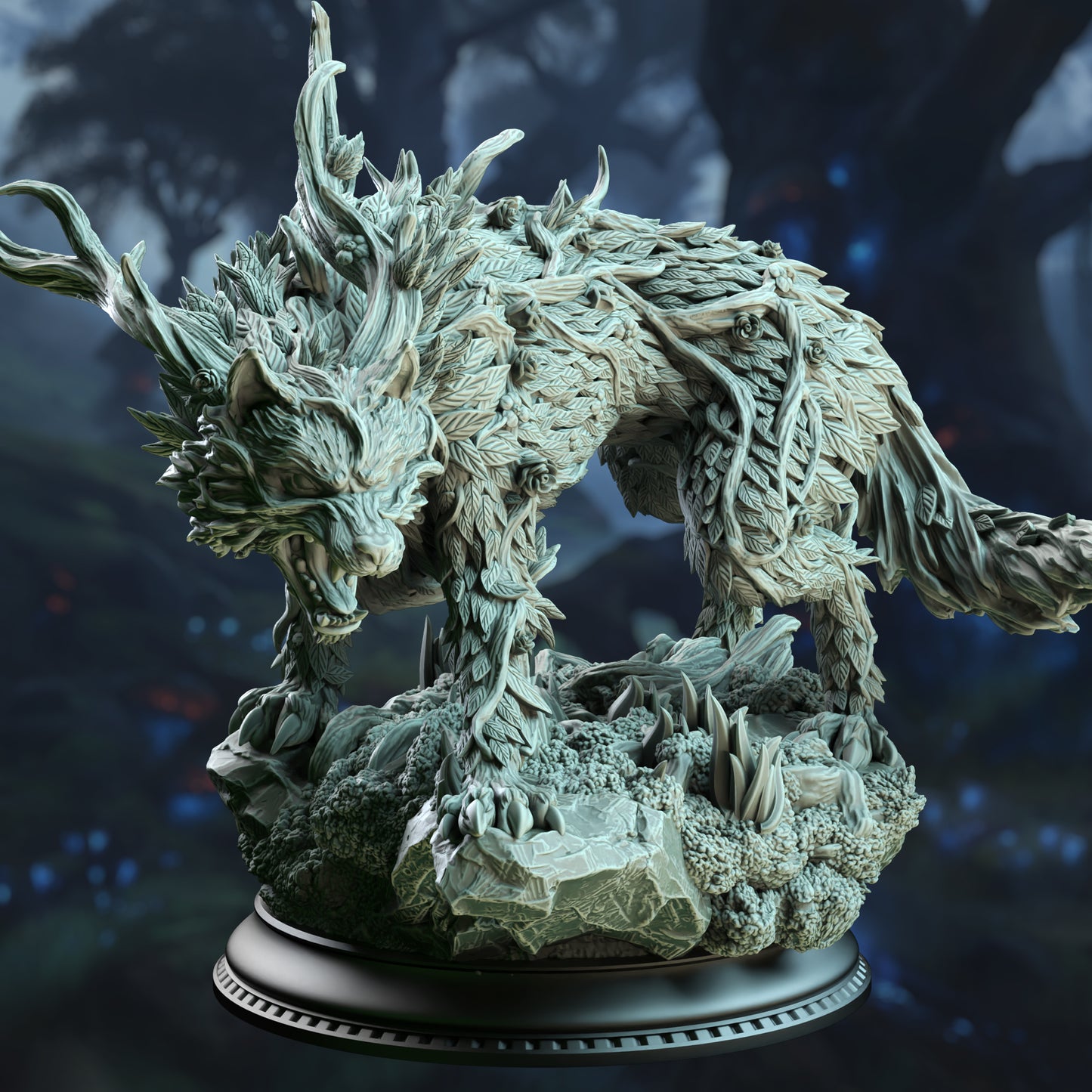 Wolf Nature Guardian Beast Deity - Direwolf of the Fey by DM Stash