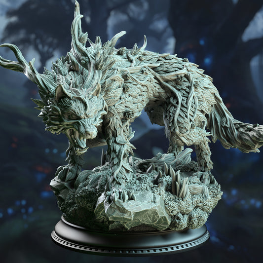 Wolf Nature Guardian Beast Deity - Direwolf of the Fey by DM Stash