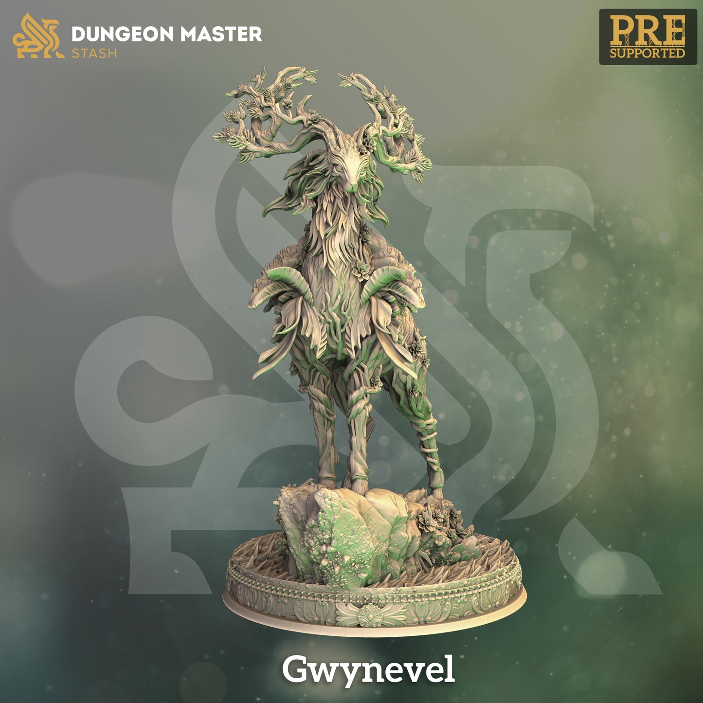 Fey Deer Deity Deity Guardian Beast 32mm Scale - Gentle Forest Spirit by DM Stash