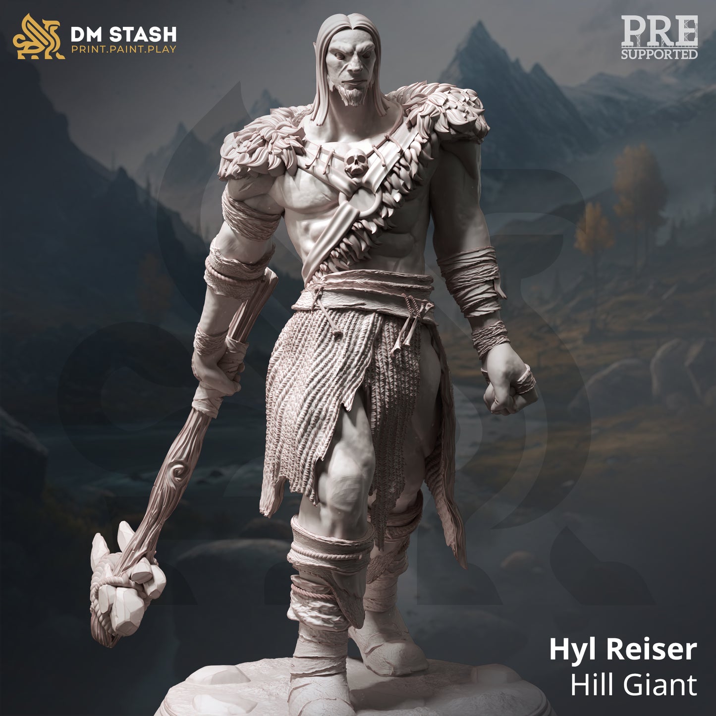 Frost Giant Tall Monster Enemy NPC Miniature 32mm Scale - Hill Giant by DM Stash