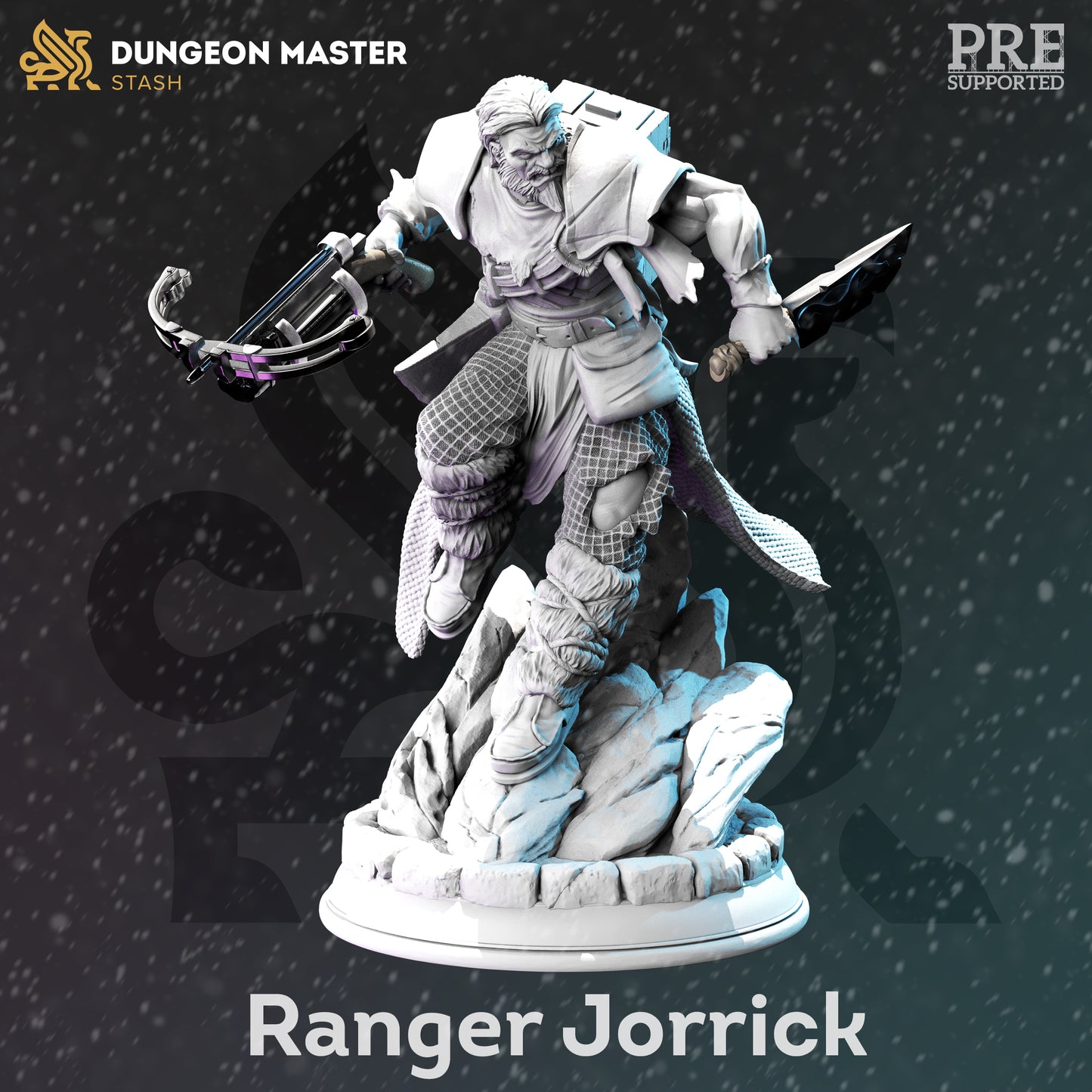 Necrotic Rogue Crossbow Shapeshifter Warrior 32mm Scale - Norther Ranger with Necrotic Variant by DM Stash