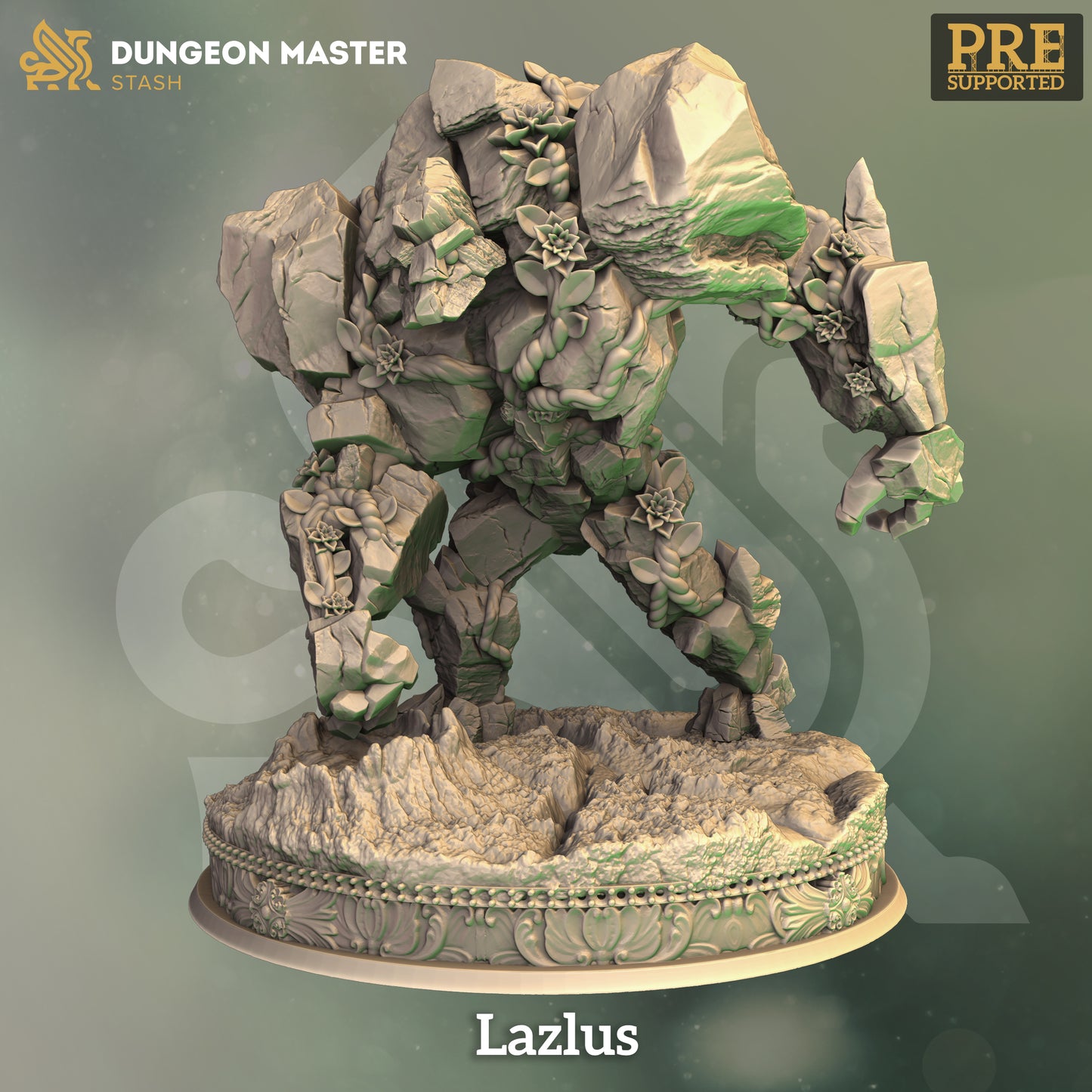 Ancient Forest Guardian Stone Construct Elemental 32mm Scale - Rock Golem by DM Stash