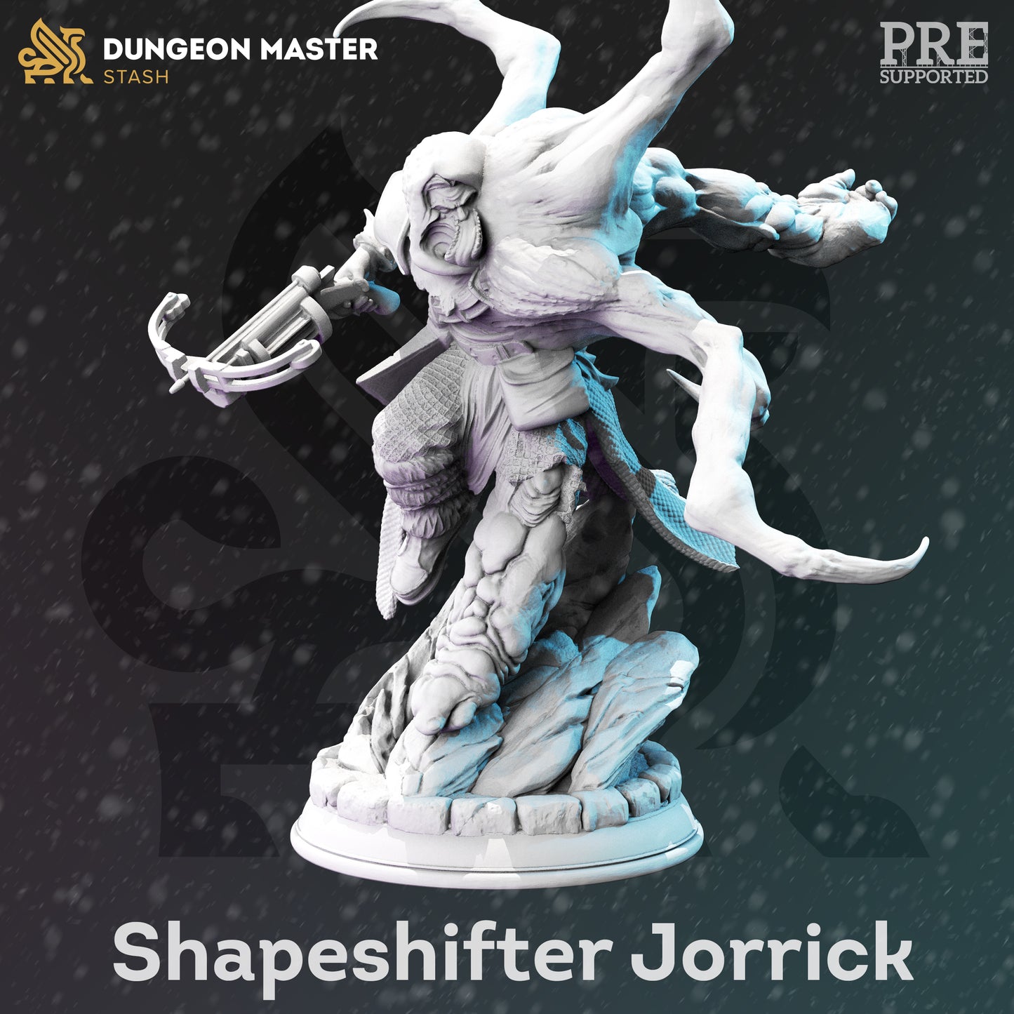 Necrotic Rogue Crossbow Shapeshifter Warrior 32mm Scale - Norther Ranger with Necrotic Variant by DM Stash