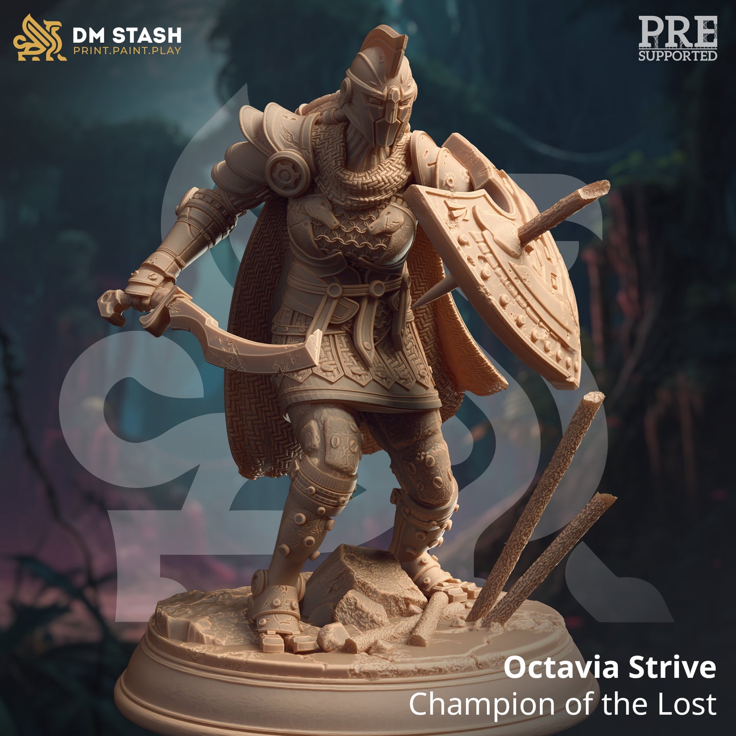 Greek Knight Automaton Roman Centurian Fighter 32mm Scale -Warforged Warrior by DM Stash