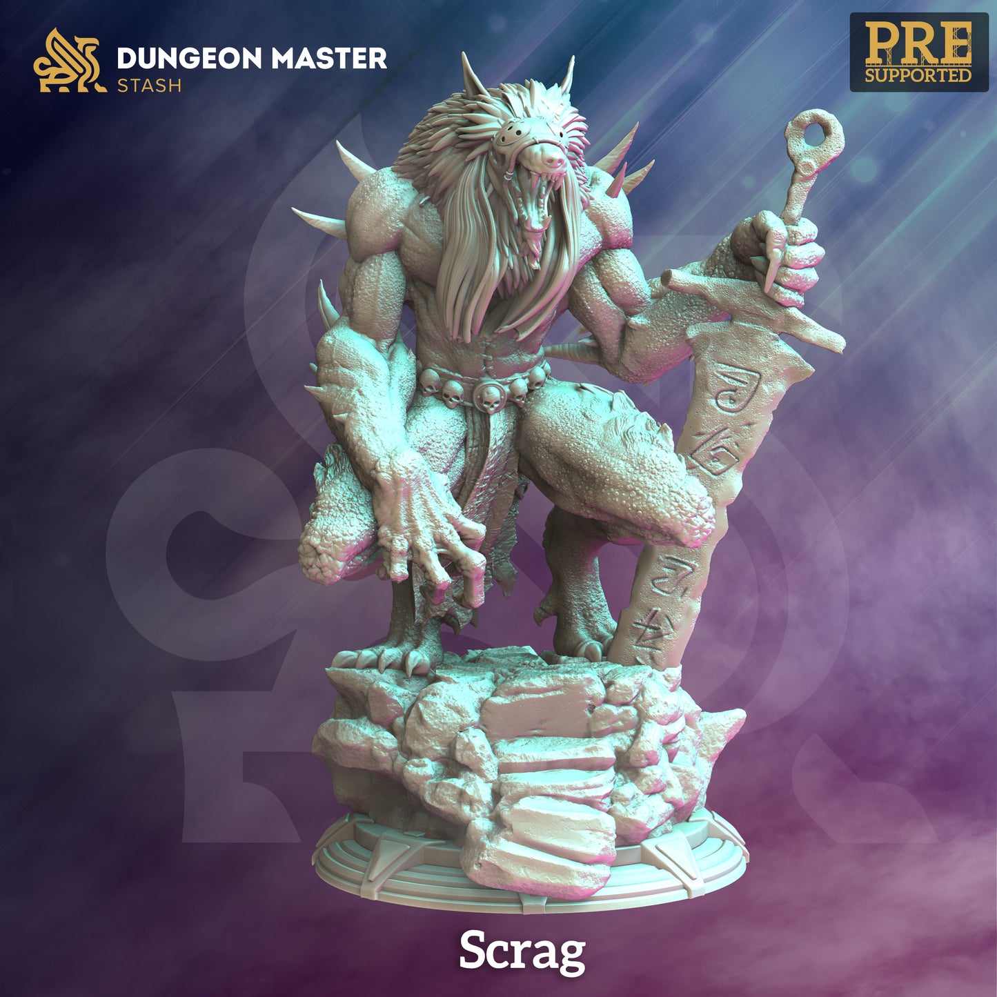 Giant Werewolf Draugr Boss Monster Undead Villain 32mm Scale - Alpha Giant Werewolf by DM Stash