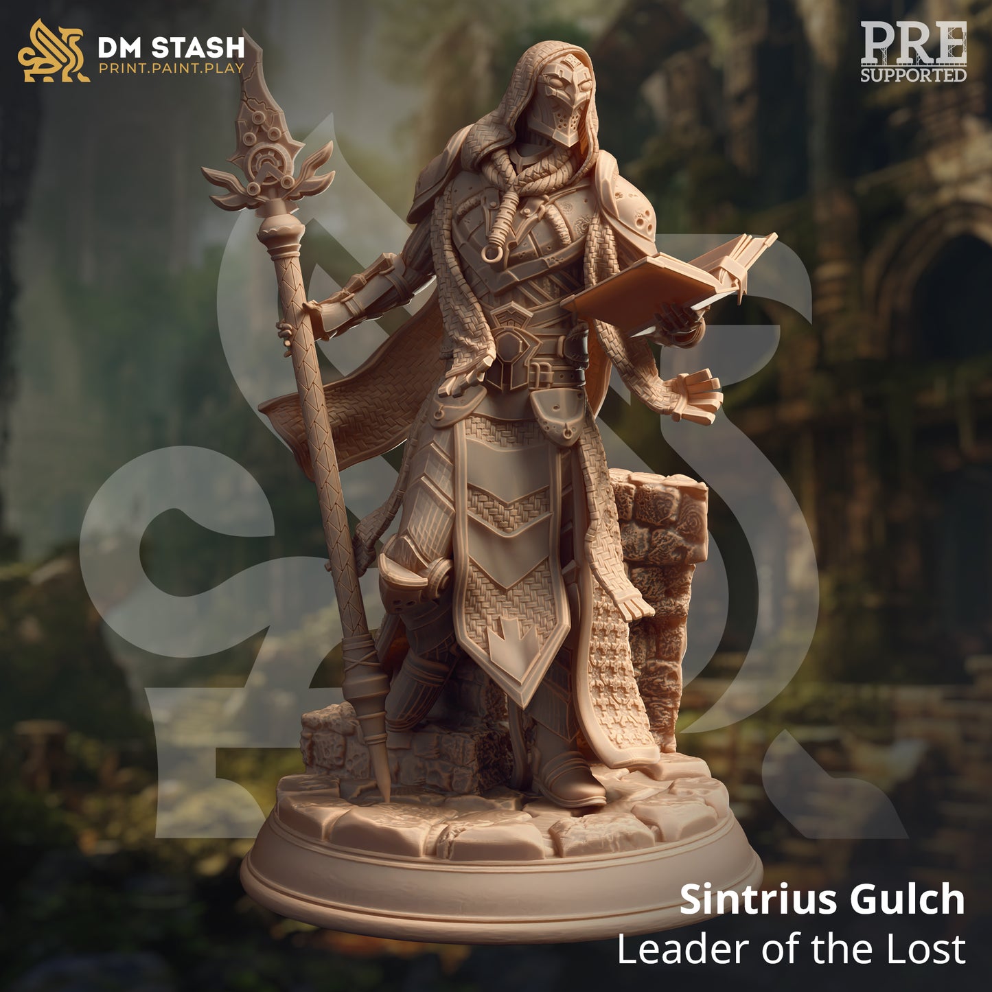 Archmage Construct Automaton Spellbook Villain 32mm Scale - Warforged Wizard by DM Stash