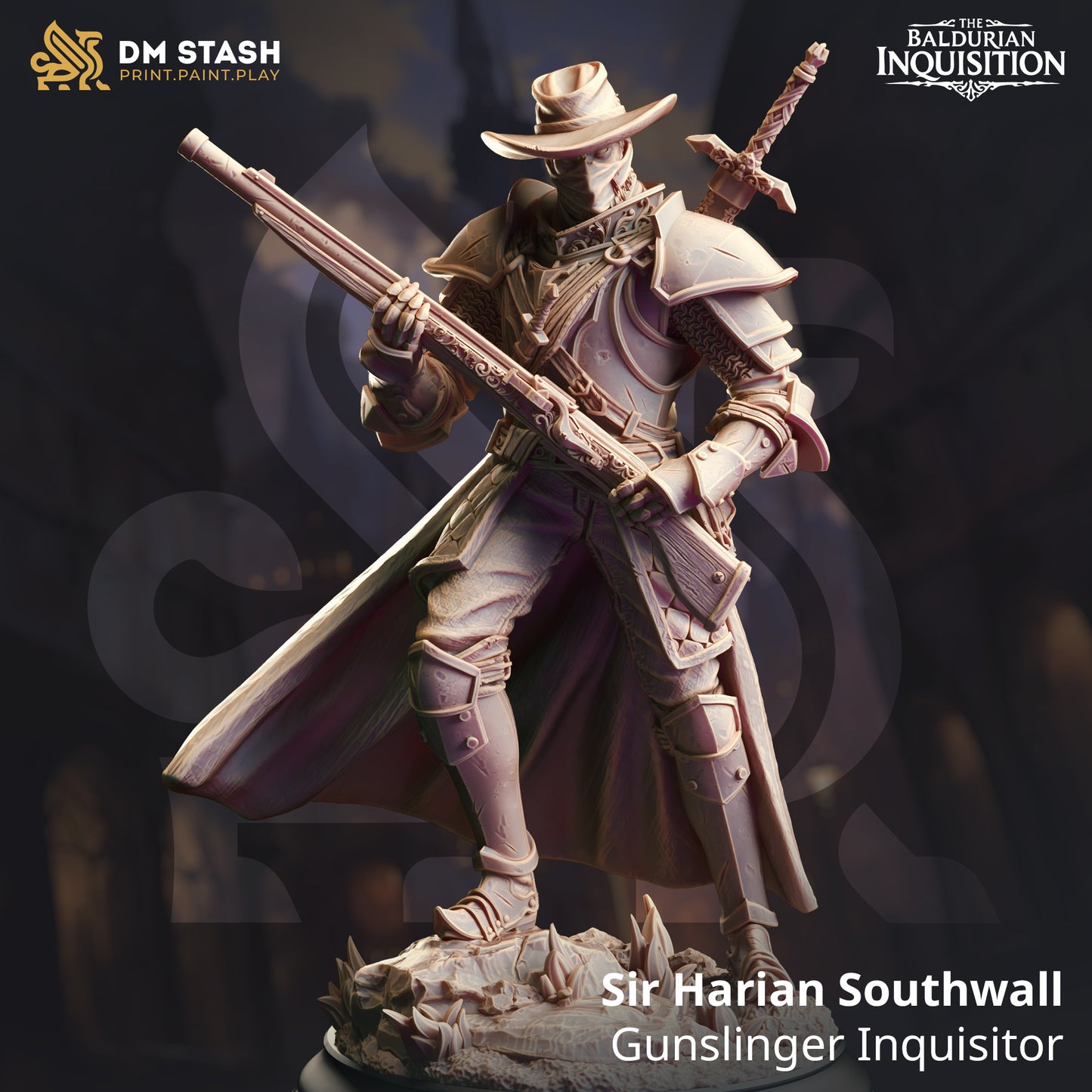 Cowboy Gun Ranger Hunter 32mm Scale - Inquisitor Gunslinger by DM Stash