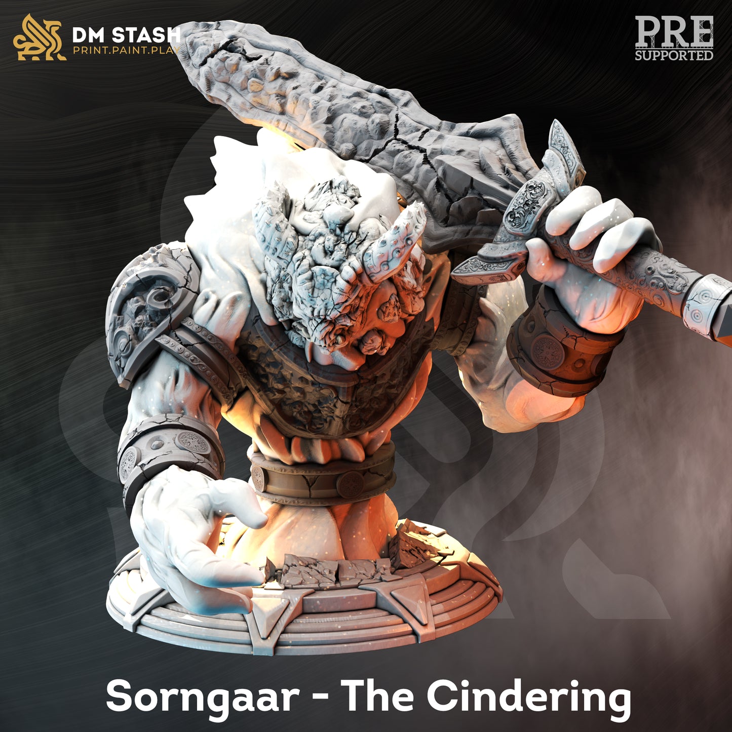 Magma Elemental Boss Villain Monster Aberration Miniature 32mm Scale - Lava Lord by DM Stash