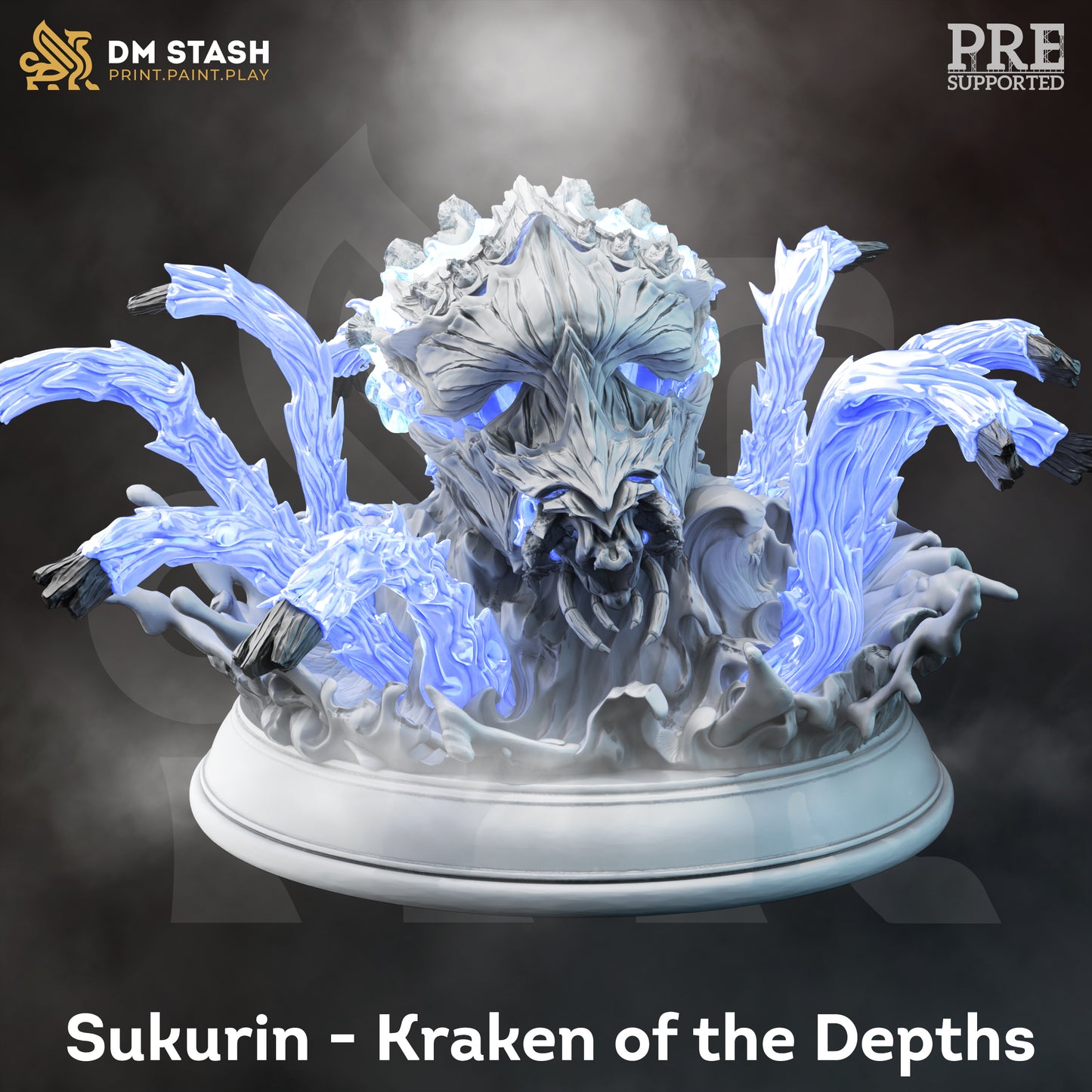 Kraken Spirit Elemental Water Monster Miniature 32mm Scale - Kraken of the Depths by DM Stash