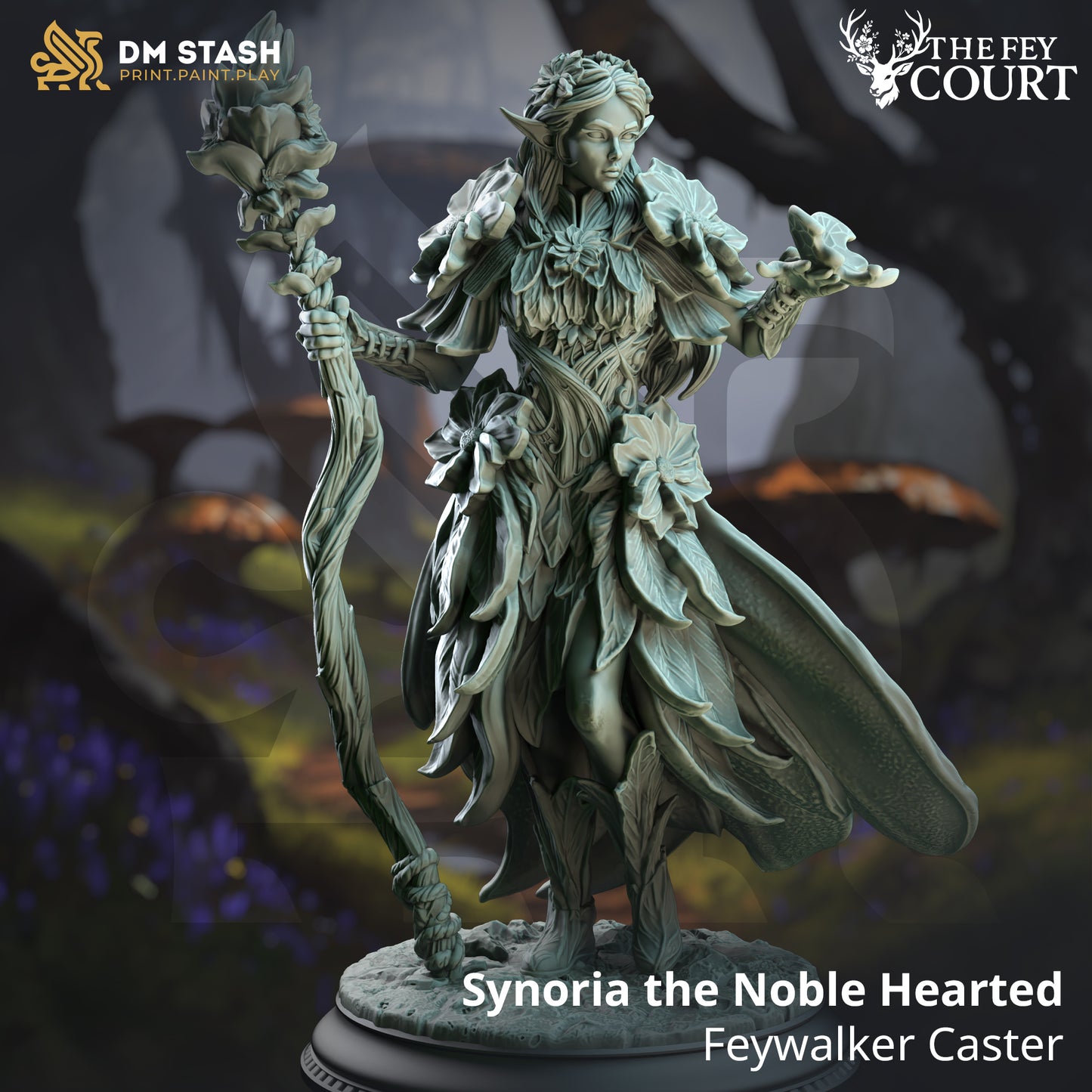 Beautiful Fey Elf Female Nature Dryad - Feywalker Elf Druid by DM Stash