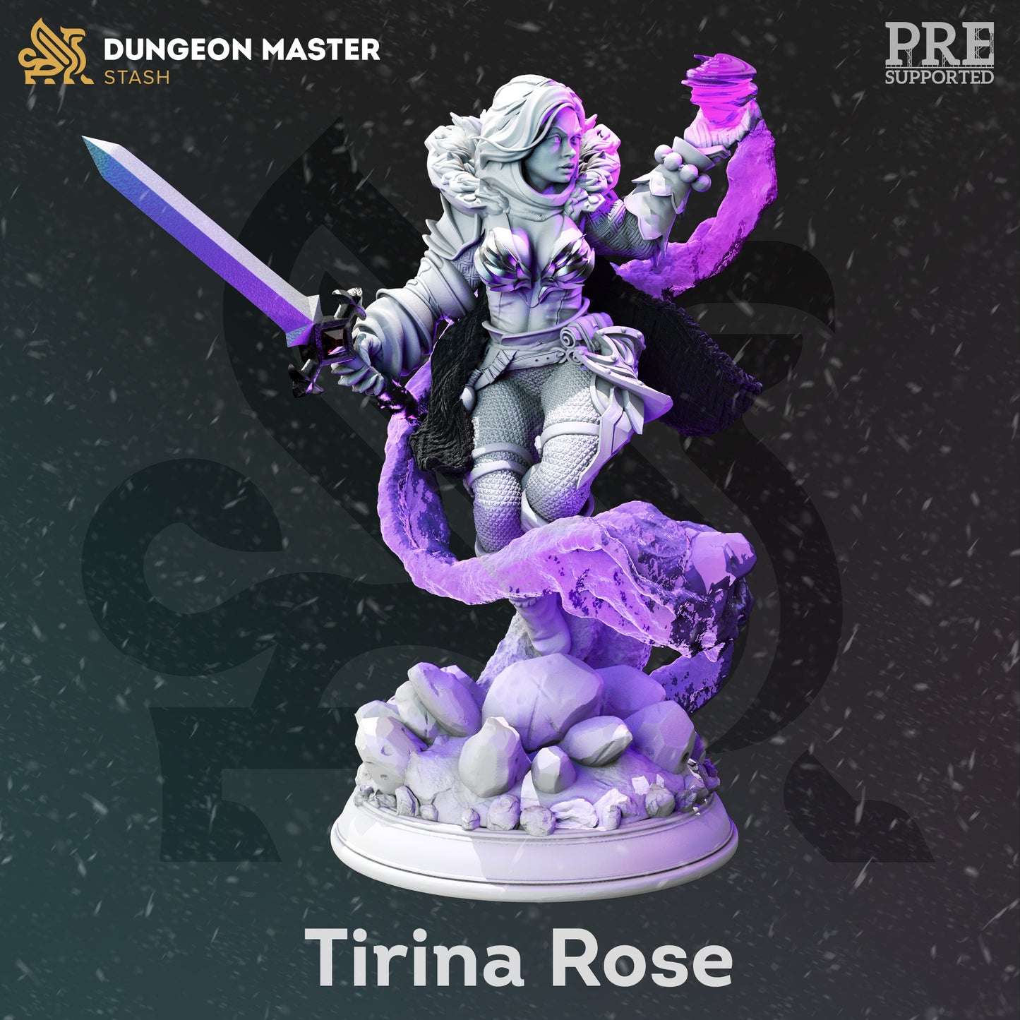 Halfling Female Wizard Battlemage Sorceress 32mm Scale - Halfling Caster by DM Stash