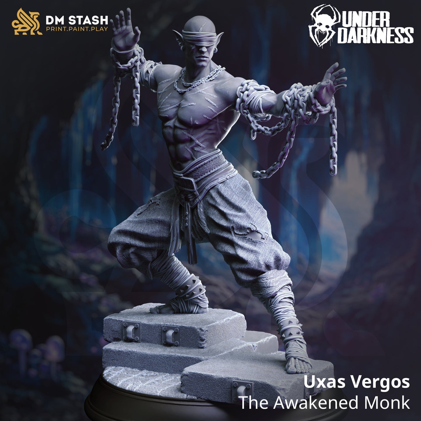 Monk Fighter Human Unarmed Warrior 32mm Scale - Awakened Monk by DM Stash