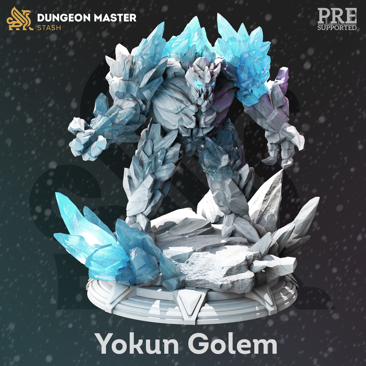 Winter Ice Giant Monster Construct 32mm Scale - Animated Frost Golem by DM Stash