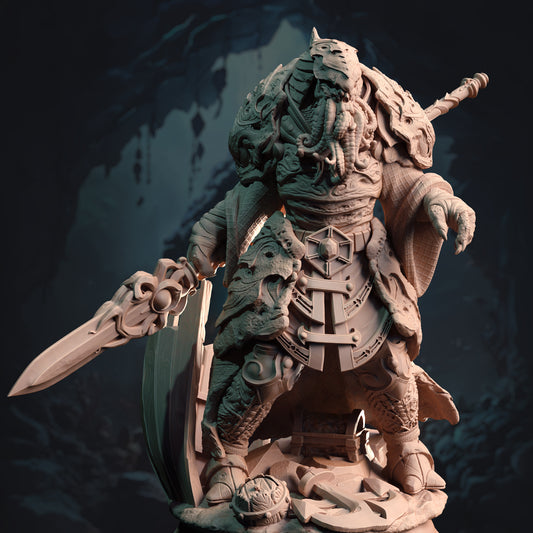 Sea Monster Pirate Villain Lovecraftian Minion Miniature 32mm Scale - Sea Abberration Guard by DM Stash