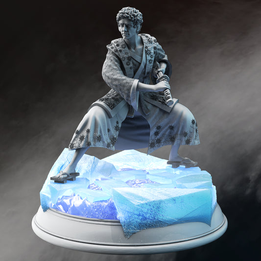 Elven Katana Warrior Ranger Genasi Miniature 32mm Scale - Water Elf Samurai by DM Stash