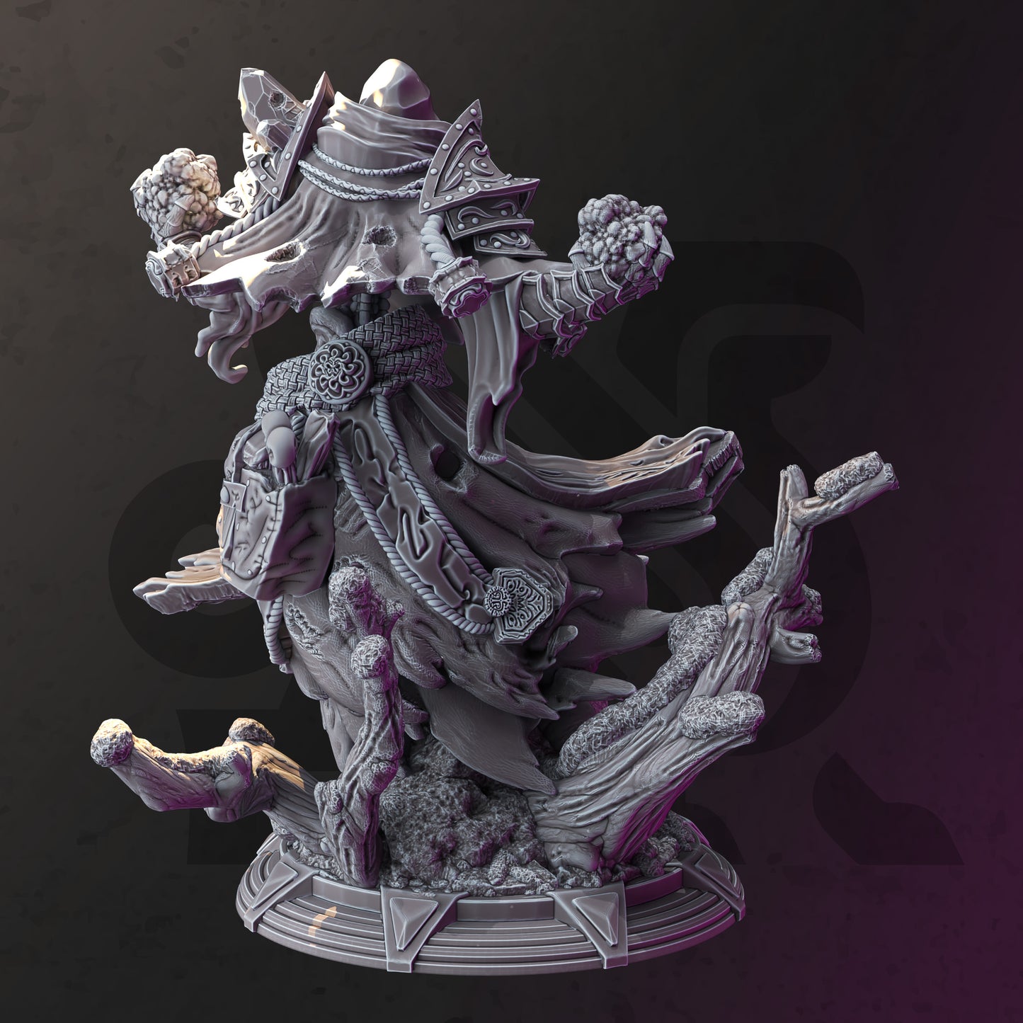 Undead Wraith Necromancer Villain 32mm Scale - Dark Wraith Lich by DM Stash