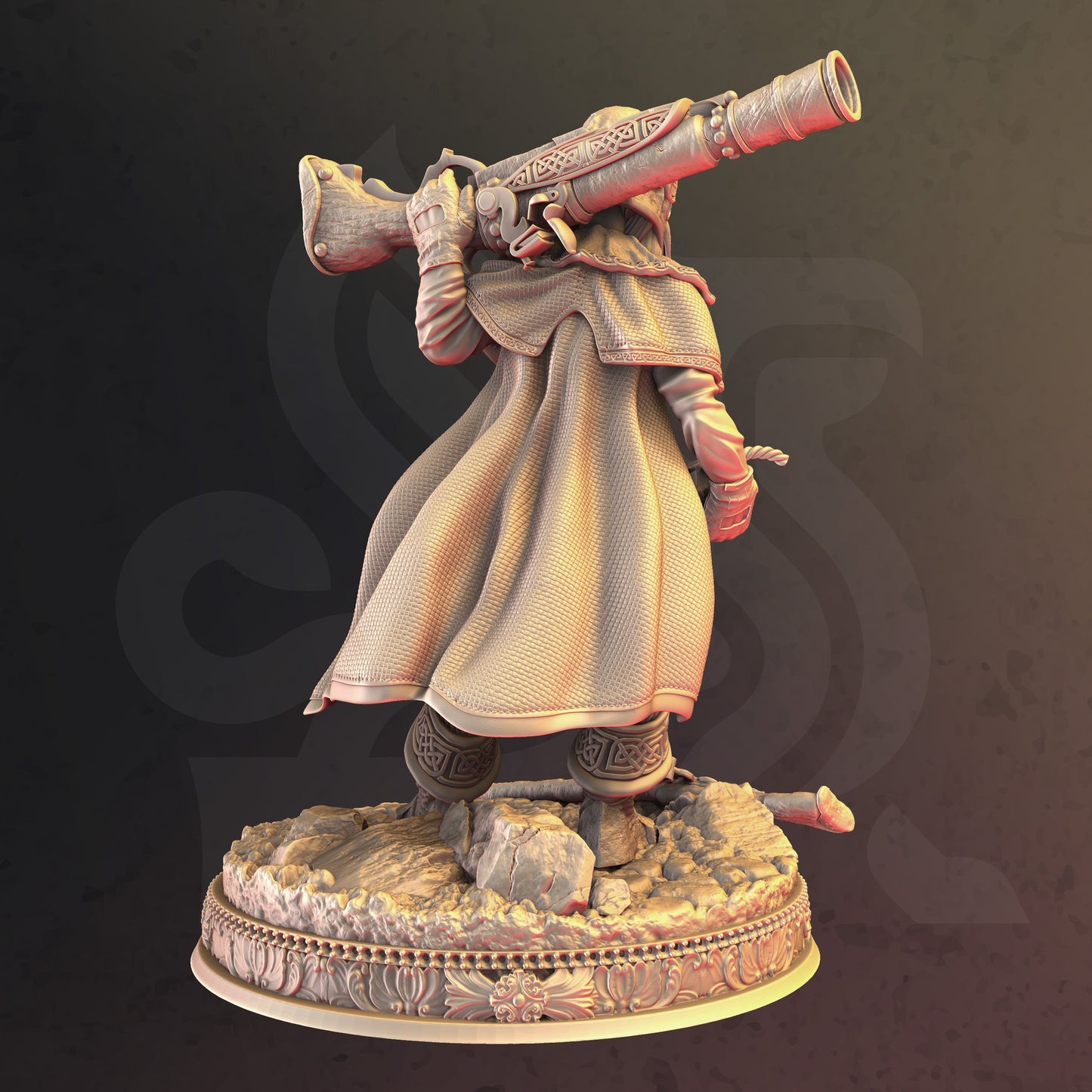 Dwarf Female Gunslinger Inventor Bomber 32mm Scale - Dwarven Hunter & Ranger by DM Stash
