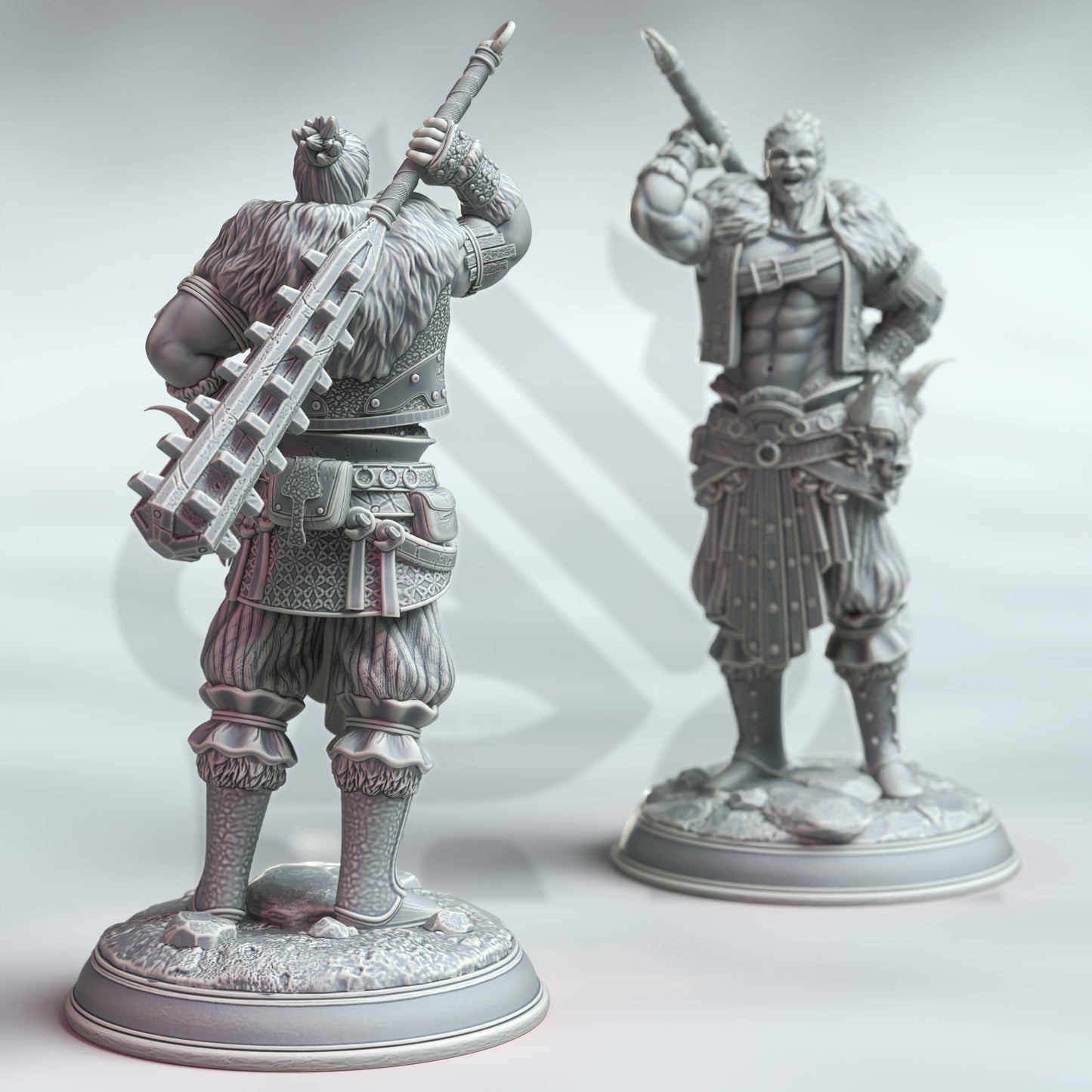 Samurai Hammer Club Warrior Miniature 32mm - Samurai of the Ox by DM Stash