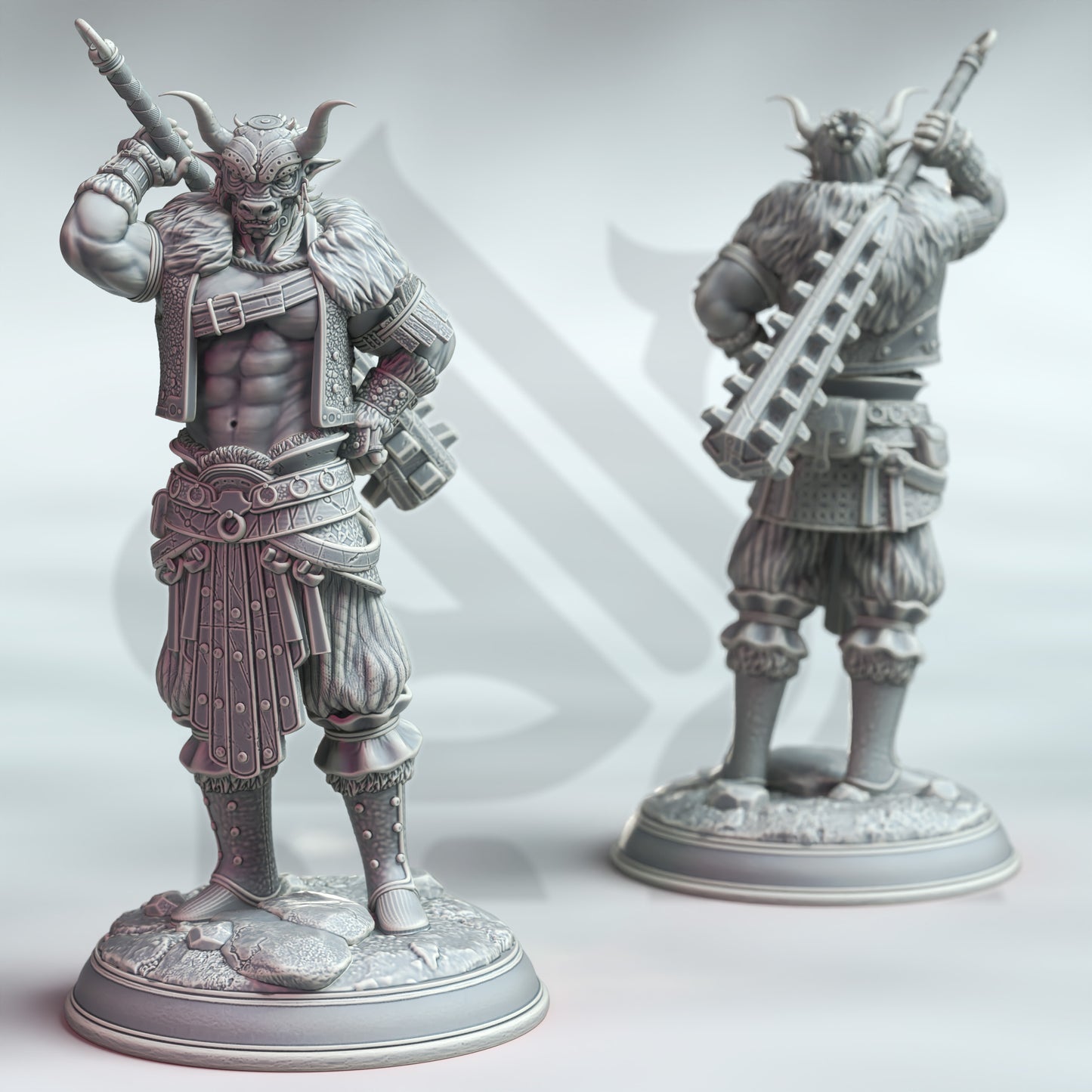 Samurai Hammer Club Warrior Miniature 32mm - Samurai of the Ox by DM Stash