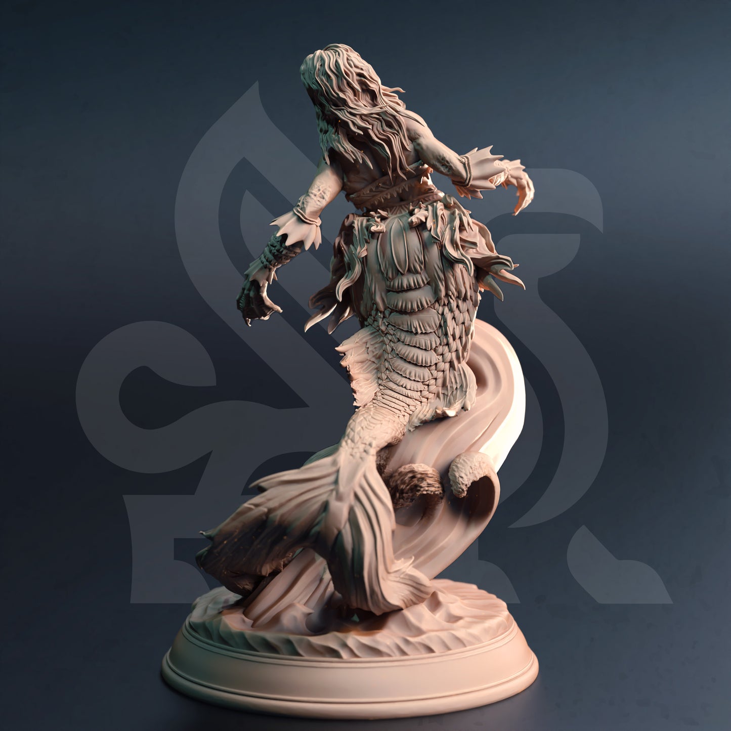Mermaid Siren Monster Two Forms Pirate Enemy 32mm Scale - Deep Sea Sirens by DM Stash