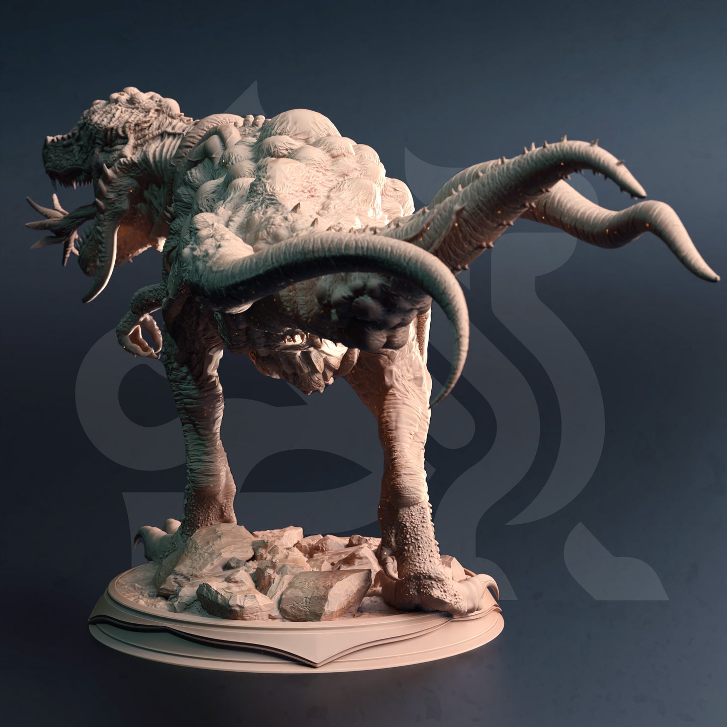 Giant Enemy T-Rex Monster Boss 32mm Scale - Eldritch Dinosaur by DM Stash