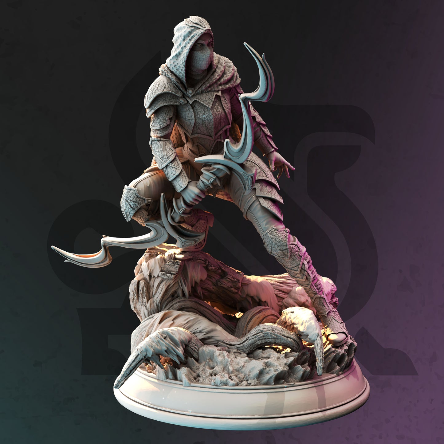 Dark Elf Archer Rogue Assassin Sniper 32mm Scale - Drow Swamp Ranger by DM Stash