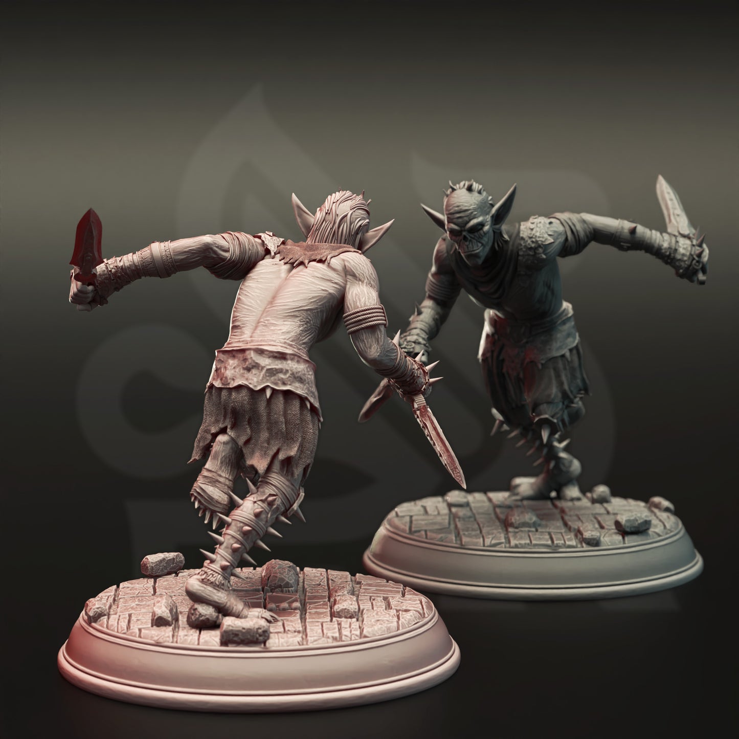 Goblin Bandit Trio Bomber Assassin Slinger Minions 32mm Scale - Goblin War Squad by DM Stash