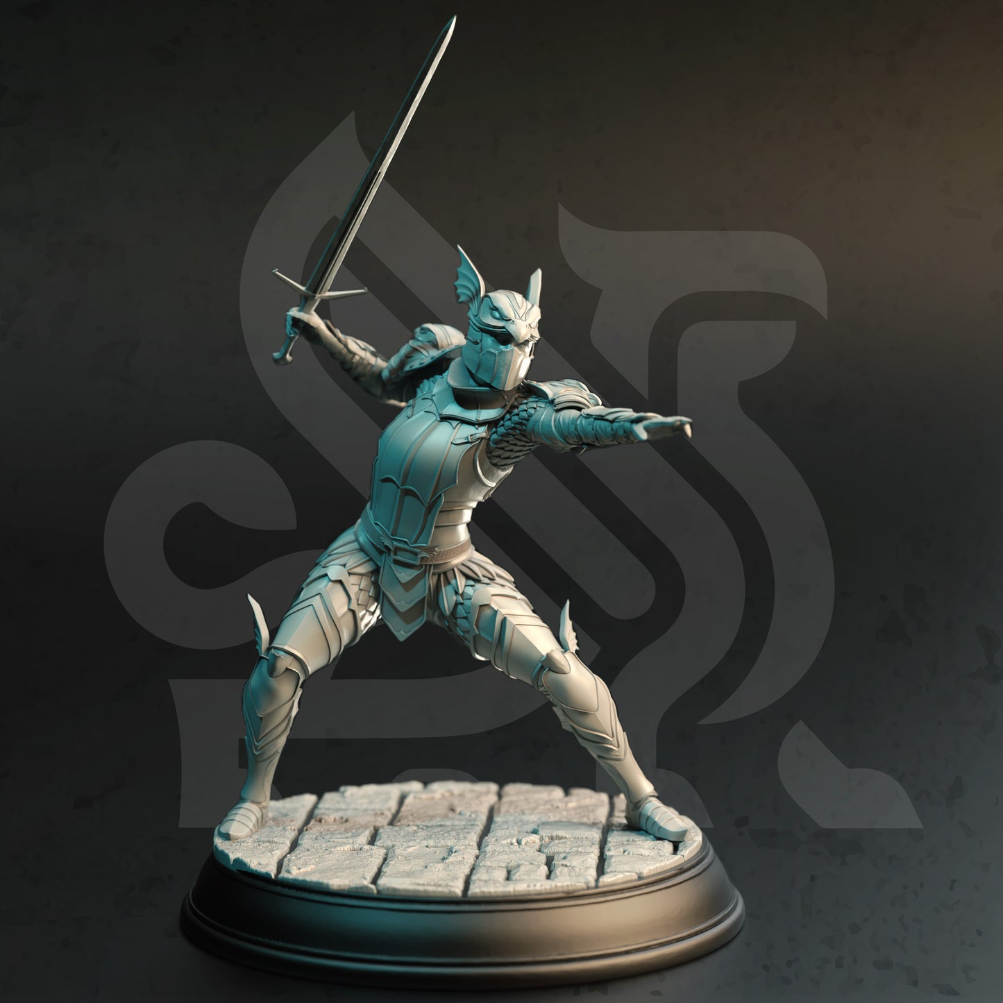 Elven Royal Guard Warrior Swordsman 32mm Scale - Golden Griffin Vanguard by DM Stash